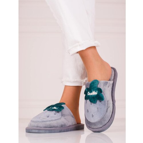 SHELOVET Insulated women's slippers gray Slike