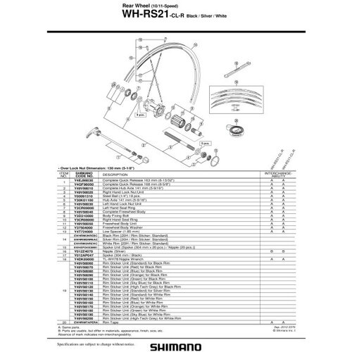 Shimano wh-rs21-cl-r freewheel ( Y49V98050 ) Slike