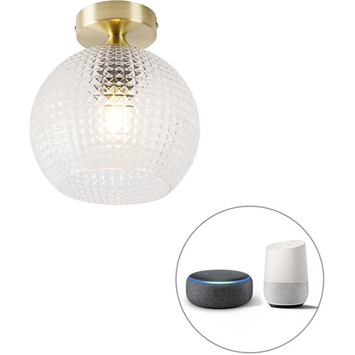 QAZQA Smart Art Deco stropna svetilka iz medenine, vključno z Wifi A60 - Sphere Cene