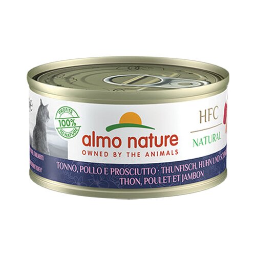 Almo Nature HFC Natural konzerva &ndash; tuna, pi&scaron;čanec in &scaron;unka &ndash; 70 g 70 g Cene
