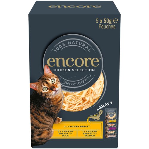 4 + 1 gratis! 5 x 50 g Encore Cat Pouch - Izbor piletine u umaku (3 vrste) Cijene