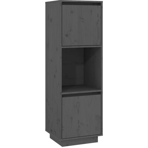Maison Chic Visoka omara - Komoda - Predalnik siva 38x35x117 cm trdna borovina, (21719522) Cene
