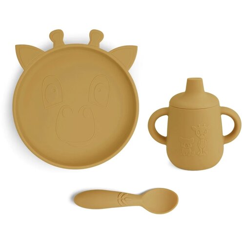 Nuuro Set za jelo Elke, Silikonski, Dusty Yellow Cene