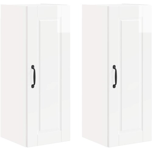  Ormar za Zid 2 pcs Visoki sjaj bijela 30 x 31 x 80 cm Slike
