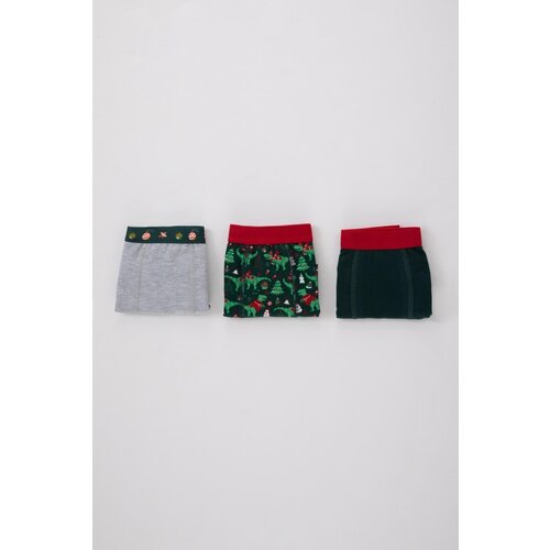 Defacto boy's New Year Themed 3-Piece Boxer Slike