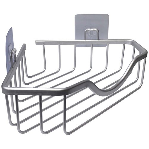 Douceur d int&amp;eacute;rieur Aluminijasta kopalni&amp;scaron;ka polica v sijajno srebrni barvi z namestitvijo brez vrtanja/kotna Filaire Aluminium &amp;ndash; Slike