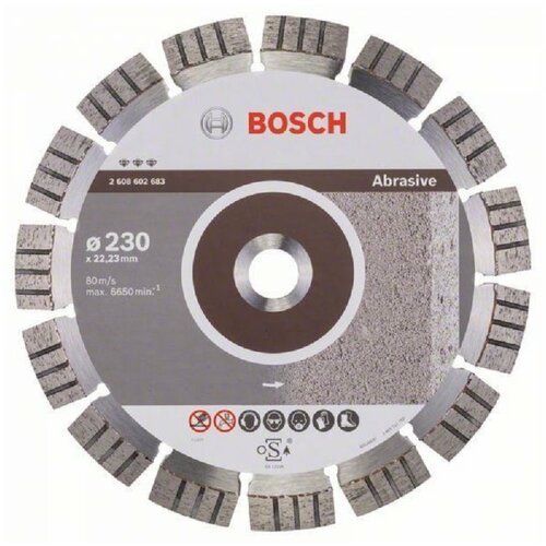 Bosch dijamantska rezna ploča best for abrasive 2608602683, 230 x 22,23 x 2,4 x 15 mm Cene