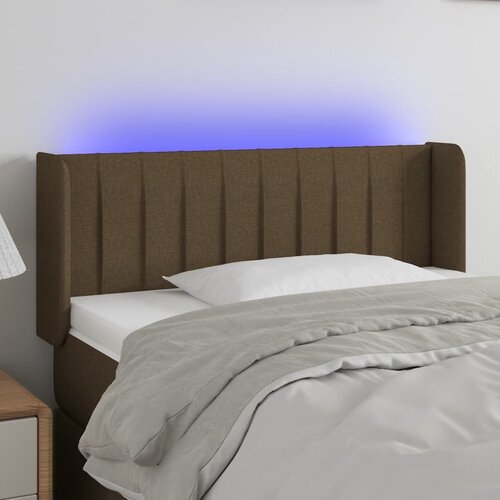 vidaXL LED Uzglavlje tamnosmeđe 103x16x78/88 cm od tkanine Cijene