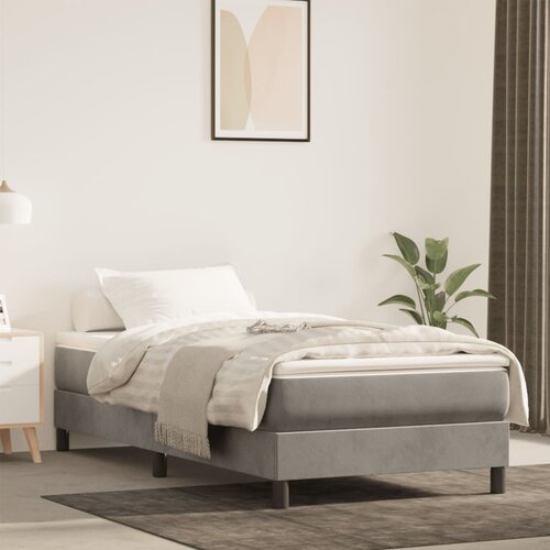 VidaXL Madrac s oprugama svjetlosivi 90x220x20 cm bar&amp;scaron;unasti Slike