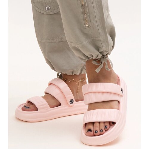 Gemre Pink foam sandals with ruching Coreia Cene