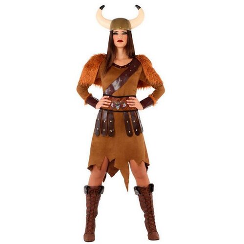  Svečana odjeća za odrasle 114012 Žena viking Smeđa (3 Pcs) Slike