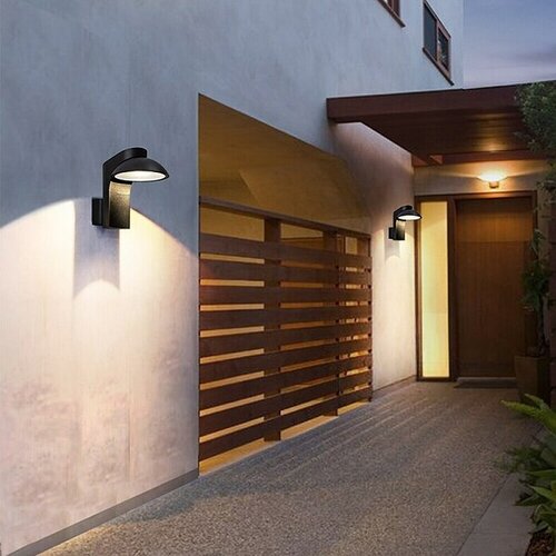 Greentech Vanjska zidna LED svjetiljka Earth (10 W, 210 x 135 x 170 mm, Tamno siva, IP54) Slike