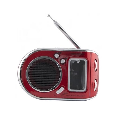 Digitalni radio + alarm + sat ESPERANZA PARROT RED, LCD Display, na baterije, ERB101R Slike