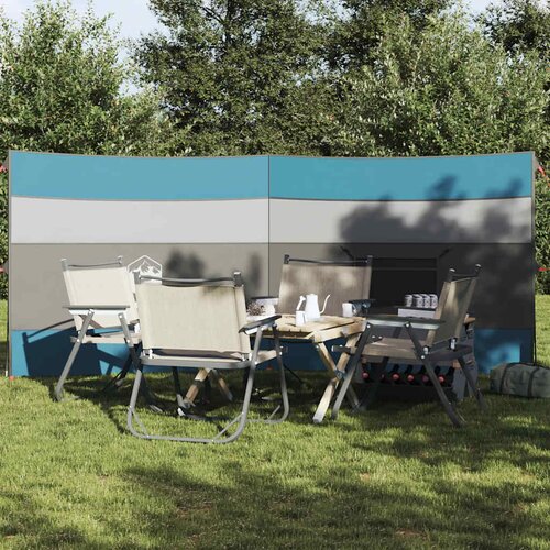 VidaXL Vetrobran za kampiranje moder 340x130 cm vodoodporen Slike