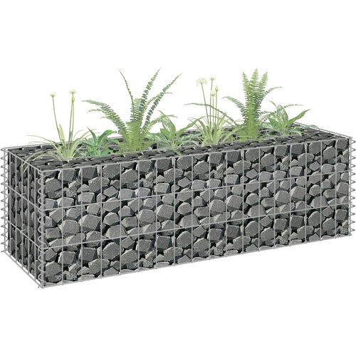 vidaXL Visoka greda gabion pocinkano jeklo 90x30x30 cm Cene