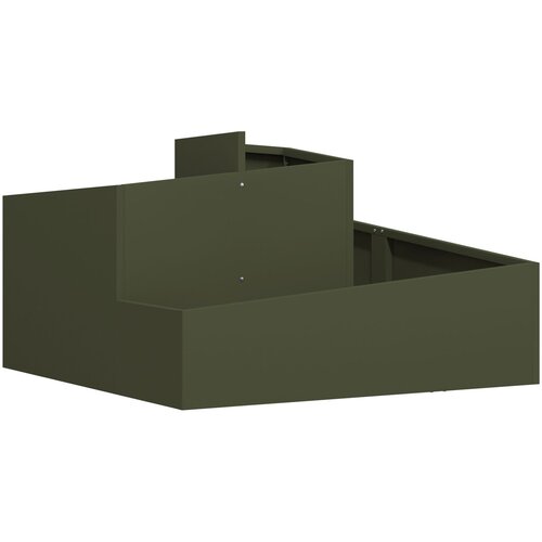 VidaXL Donica Maslinasta Zelena 80x80x50 cm Hladno valjani Čelik Slike