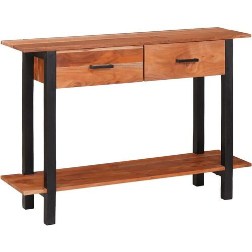 VidaXL Konzolna stolica Smeđa 110 x 30 x 75 cm Masivno bagremovo drvo Slike