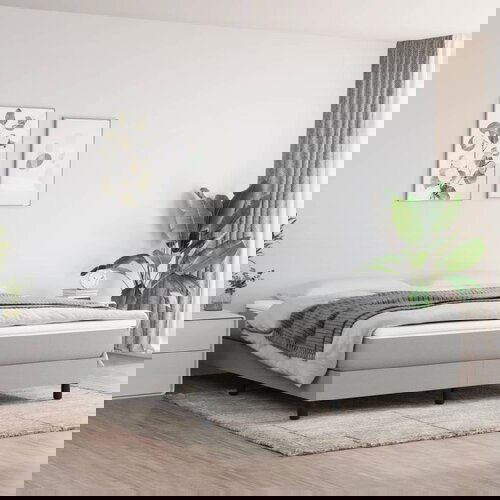 vidaXL Madrac s džepičastim oprugama svjetlosivi 160x200x20 cm tkanina Cijene