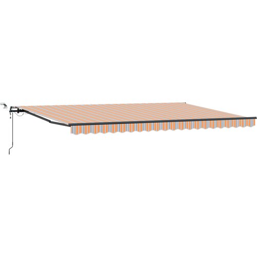 vidaXL Samodejna retraktibilna tenda z LED večbarvnim črtastim dizajnom 500x300 cm, (22146383) Cene