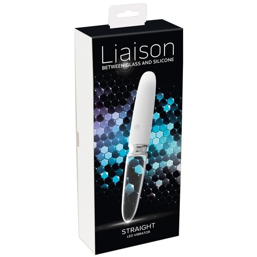 Liaison You2toys - vibrator z LED paličico iz silikonskega stekla (prosojno-bel) Slike