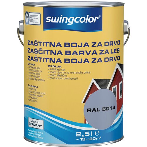 SWINGCOLOR ZA&amp;Scaron;ČITNA BARVA ZA LES (barva grozdja, na vodni osnovi, 2,5 l) Slike