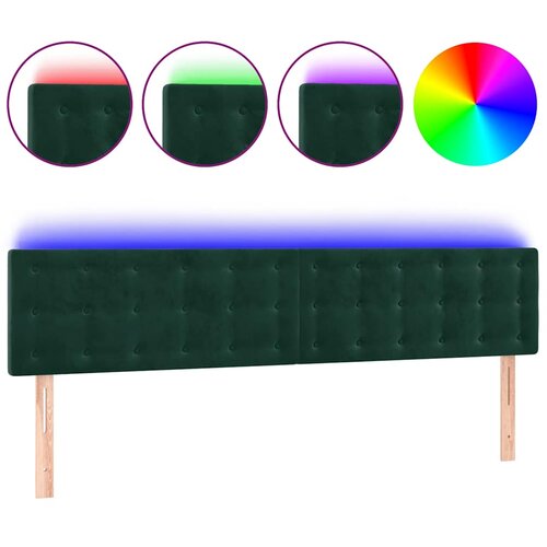  LED uzglavlje tamnozeleno 160x5x78/88 cm bar&amp;scaron;unasto Slike