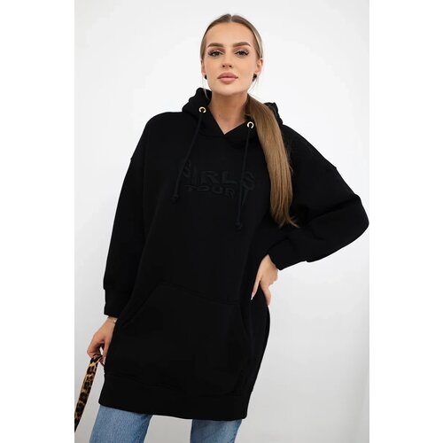 Kesi Insulated sweatshirt with embroidered oversize black inscription Cene