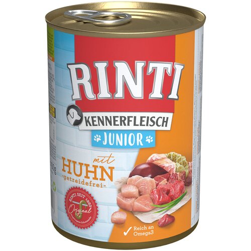Rinti Ekonomično pakiranje Kennerfleisch 12 x 400 g - Junior piletina Slike