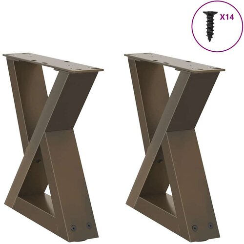  Noge za stolić za kavu 2 kom Prirodni čelik 30x(30-31 3) cm Slike