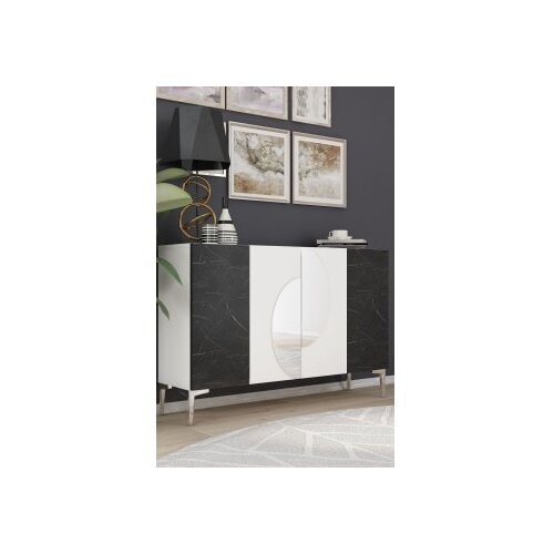 Hanah home komoda afra KM120 white royal marble silver Slike