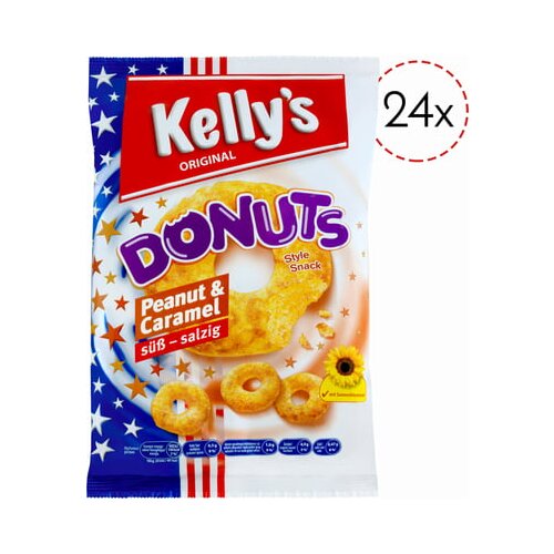 Kelly&amp;#039;s DONUTS Peanut&amp;amp;Caramel sladko/slano - 24 kosov Slike