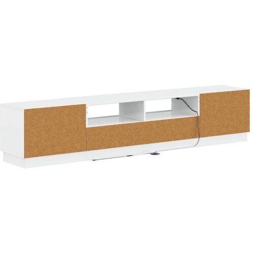  5-dijelni LED TV ormarić Bijela visokog sjaja Konstruirano drvo - Bijela visokog sjaja 100 cm Slike