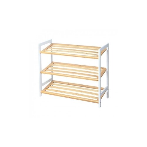  Bolzz Polica za obucu 3 nivoa bamboo bela Cene