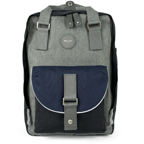 Himawari Unisex's Backpack Tr22313-6 Black/Graphite Slike