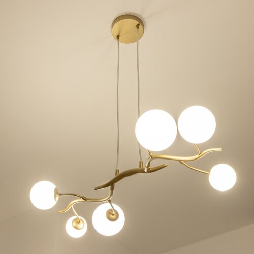  Brilagi - LED luster na sajli MISTEL 6xG9/3W/230V zlatna/bela Slike