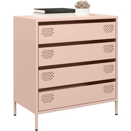 VidaXL Komoda ružičasta 68x39x73,5 cm hladno valjani čelik Slike