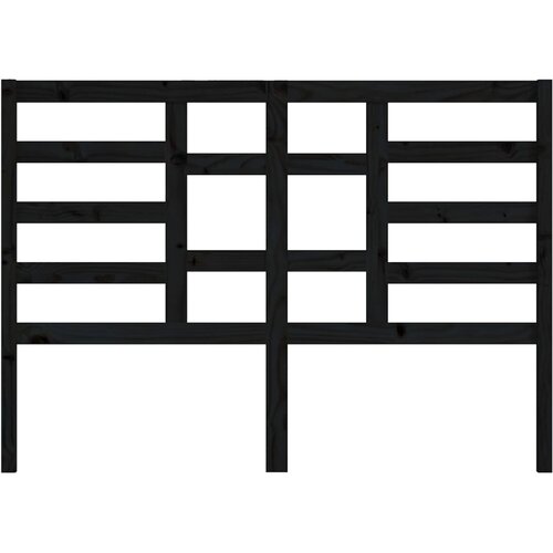  Uzglavlje za krevet crno 166 x 4 x 104 cm od masivne borovine Slike