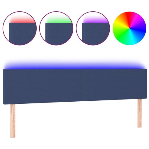  LED uzglavlje plavo 200x5x78/88 cm od tkanine Slike