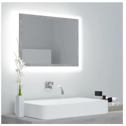  LED kopalniško ogledalo betonsko sivo 60x8,5x37 cm iverna pl.
