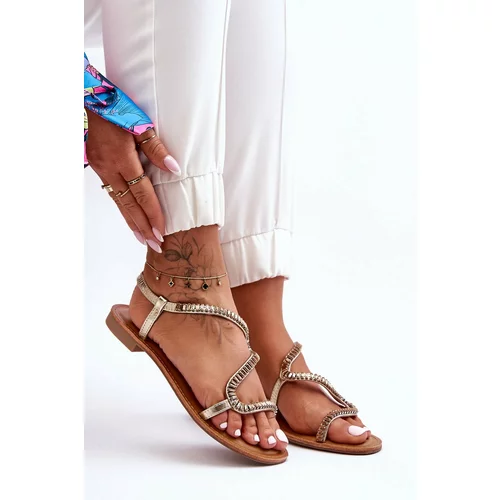 Kesi Women's Slip-on Sandals with Decorative Gold Hayen
