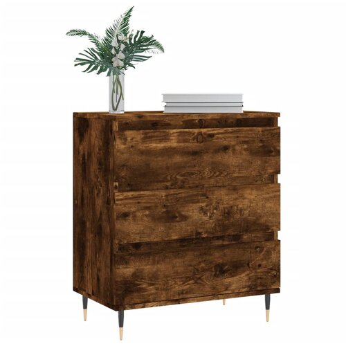  Komoda boja dimljenog hrasta 60 x 35 x 70 cm konstruirano drvo Slike