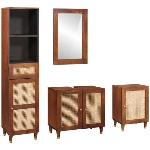 VidaXL Kupaonski namje&amp;scaron;taj s ladicama Zidne s vratima 4 pcs 38 x 33 x 160 cm Slike