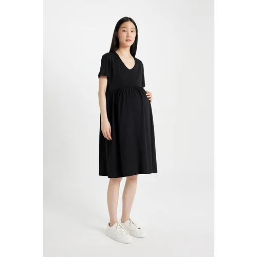 Defacto Regular Fit Short Sleeve Short Maternity Dress