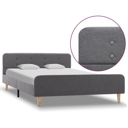 VidaXL Okvir za krevet od tkanine svjetlosivi 120 x 200 cm Slike