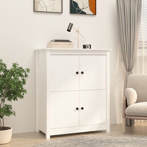  Komoda bijela 83 x 41,5 x 100 cm od masivne borovine Cijene