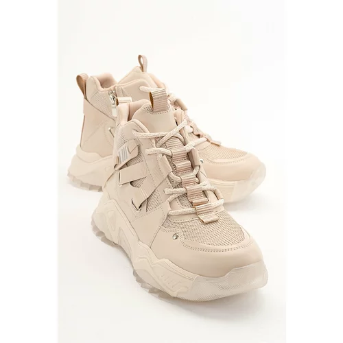 LuviShoes CLARA Women's Beige Rose Sports Boots.