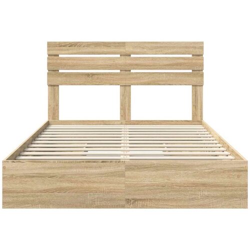  Krevet s od storage Sonoma hrast 140 x 200 cm Konstruirano drvo Slike