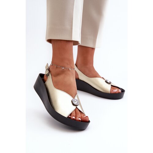 S. BARSKI Women's Leather Sandals with Wedge and Platform S.Barski Cijene