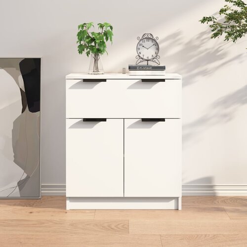 The Living Store Komoda bela 60x30x70 cm konstruiran les - Komoda, (21663669) Slike