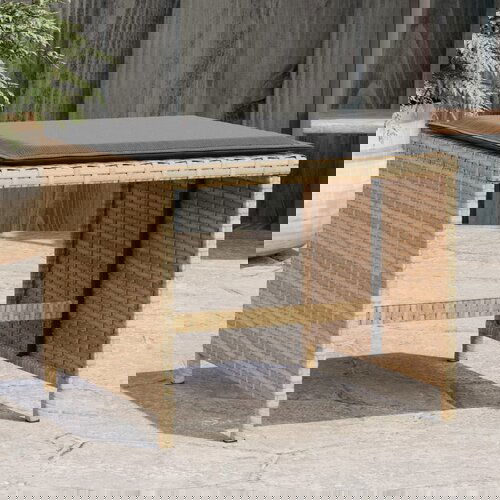vidaXL Vrtni taburei s jastucima 4 kom 41x41x36 cm od poliratana Cijene